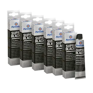 RTV Silicone Instant Gasket Maker Black High Temperature Sealant 6x80ml