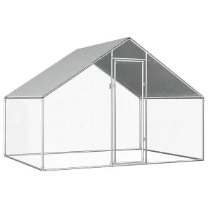 Outdoor Chicken Cage 2.75x2x1.92 m Galvanised Steel