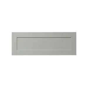 GoodHome Alpinia Matt grey wood effect Shaker 2 drawer front, bridging door & bi fold door 1000mm