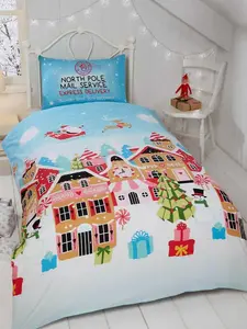 Gingerbread Town Single Duvet Set Multi (GINGER-SING-MULT)