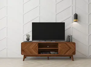 LV44 Columbian Walnut TV Cabinet Engineered Wood