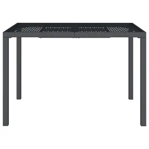 Berkfield Garden Table Anthracite 110x80x72 cm Steel