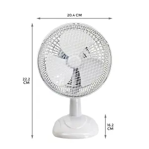 Portable Desk Fan 2 Speed Cooling Fan for Home & Office Use