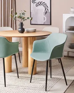 Set of 2 Dining Chairs ELIM Mint Green