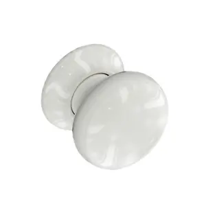 Securit Ceramic Door Knob (Pack of 2) White (One Size)