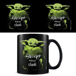 Star Wars: The Mandalorian Stronger Than You Think Mug Black/Green (One Size)