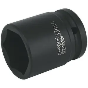 33mm Chromoly Forged Impact Socket - Heavy Duty 3/4 Inch Drive