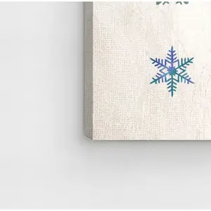 Snowflakes - Wrapped Canvas Print 76.2 cm H x 76.2 cm W x 3.8 cm D