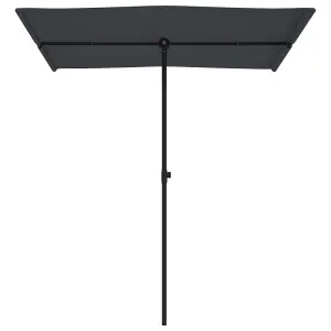 Berkfield Outdoor Parasol with Aluminium Pole 180x130 cm Black