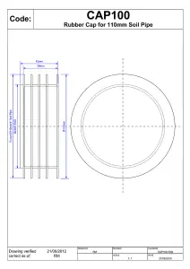 McAlpine CAP100 110mm Blanking Off Cap