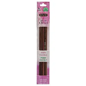 PFECT KP DE 20CMX4.50 - Perfect: Knitting Pins: Double-Ended: Set of Five: 20cm x 4.50mm - Pony