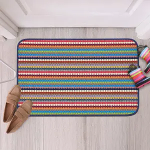 Helsinki Multi Striped Heavy duty Mat, 90cm x 57cm