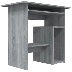 Berkfield Desk Grey Sonoma 80x45x74 cm Engineered Wood