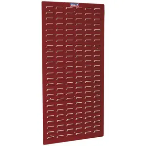 2 Pack of Red Louvre Wall Mounted Storage Bin Panels - 500 x 1000mm Heavy Duty Solution