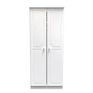 Kendal 2 Door Wardrobe in White Ash (Ready Assembled)