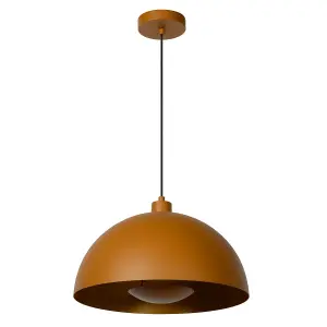 Lucide Siemon Modern Pendant Light 40cm - 1xE27 - Ocher Yellow