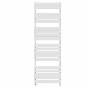 Rinse Flat Panel Bathroom Heated Towel Rail Ladder Radiator Warmer -1800x600mm White