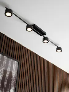 Nordlux Clyde LED Ceiling Spotlight Bar Black 2700K