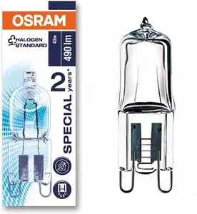 Osram 40W 230V G9 66740 Halopin Oven Rated Halogen Lamp