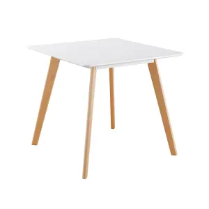 Home Source Trinity Table and 2 White  Lucy Chairs