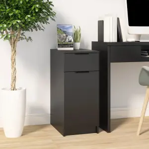 Berkfield Desk Cabinet Black 33.5x50x75 cm Engineered Wood