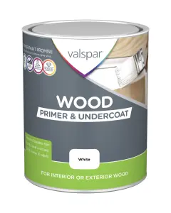 Valspar White Wood Primer & undercoat, 750ml