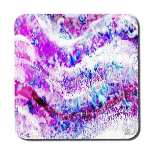 Square 6 Piece Coaster Set (Set of 6) Pink