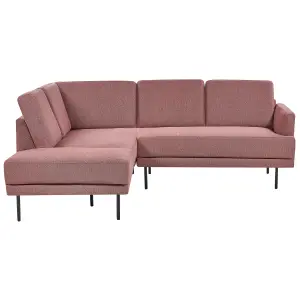 Right-Hand Corner Sofa BREDA Golden Brown Fabric Right Hand