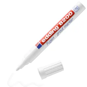 edding 8200 grout marker - white - 1 pen - round nib 2-4 mm