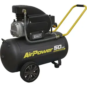 50L Direct Drive Air Compressor - 2hp Heavy Duty Induction Motor - 110V Supply