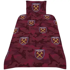 West Ham United FC Duvet Cover Set Maroon (Single)