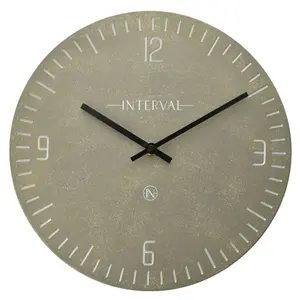 Interval Resin Wall Clock 30cm - Pewter