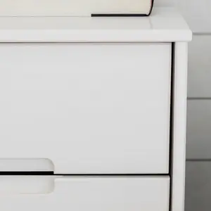 Ulti 2 Drawer Bedside Table White