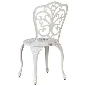 Set of 2 Garden Chairs TRIORA Metal White