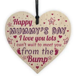 Red Ocean Mummy To Be Gifts From Bump Mothers Day Gifts For New Mum Wooden Heart Sign Gift For Mum Mummy