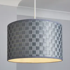 Inlight Juno Silver effect Woven Lamp shade (D)35cm