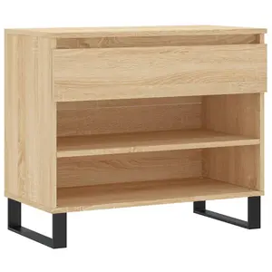 Berkfield Shoe Cabinet Sonoma Oak 70x36x60 cm Engineered Wood