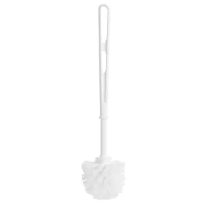 2 x Deep Cleaning Strong White Plastic Toilet Replacement Brush With Handle