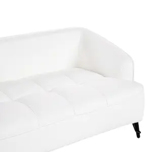 3 Seater Boucle Sofa White HOBRO