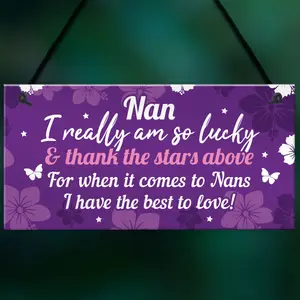 Red Ocean Keepsake Gifts For Nan Nanny Birthday Christmas Plaque Gift From Grandchildren Grandparent Plaque