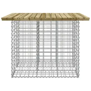 Berkfield Garden Bench Gabion Design 100x102x72 cm Impregnated Wood Pine