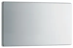 GoodHome Chrome 2 gang Double Screwless Blanking plate