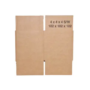 Brown Single Wall Cardboard Boxes 4" x 4" x 4"  Durable Parcel Box and Packing Box, Small Shipping boxes (Pack of 50)