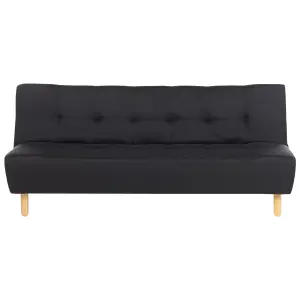 Beliani Retro Sofa Bed ALSTEN Black