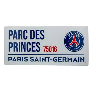 Paris Saint Germain FC Parc Des Princes 75016 Street Sign Plaque White/Blue/Red (One Size)