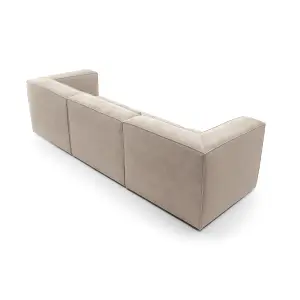 Doris Modular 4 Seater Sofa in Beige Cord Chenille