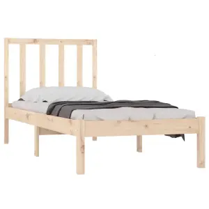 Berkfield Bed Frame Solid Wood Pine 75x190 cm 2FT6 Small Single