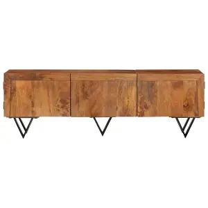 Berkfield TV Cabinet 140x30x46 cm Solid Mango Wood