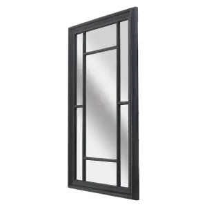 Black Decorative Large Wall Mounted Framed Mirror W 1200mm x H 750mm