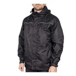 Timco - Waterproof Lined Rain Jacket - Black (Size Large - 1 Each)